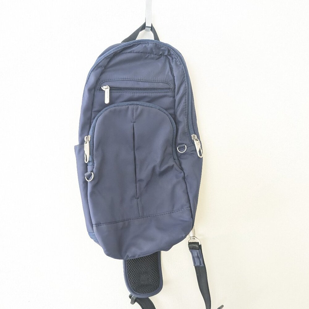 Travelon | Navy Blue Crossbody Sling Backpack | RFID Travel Bag